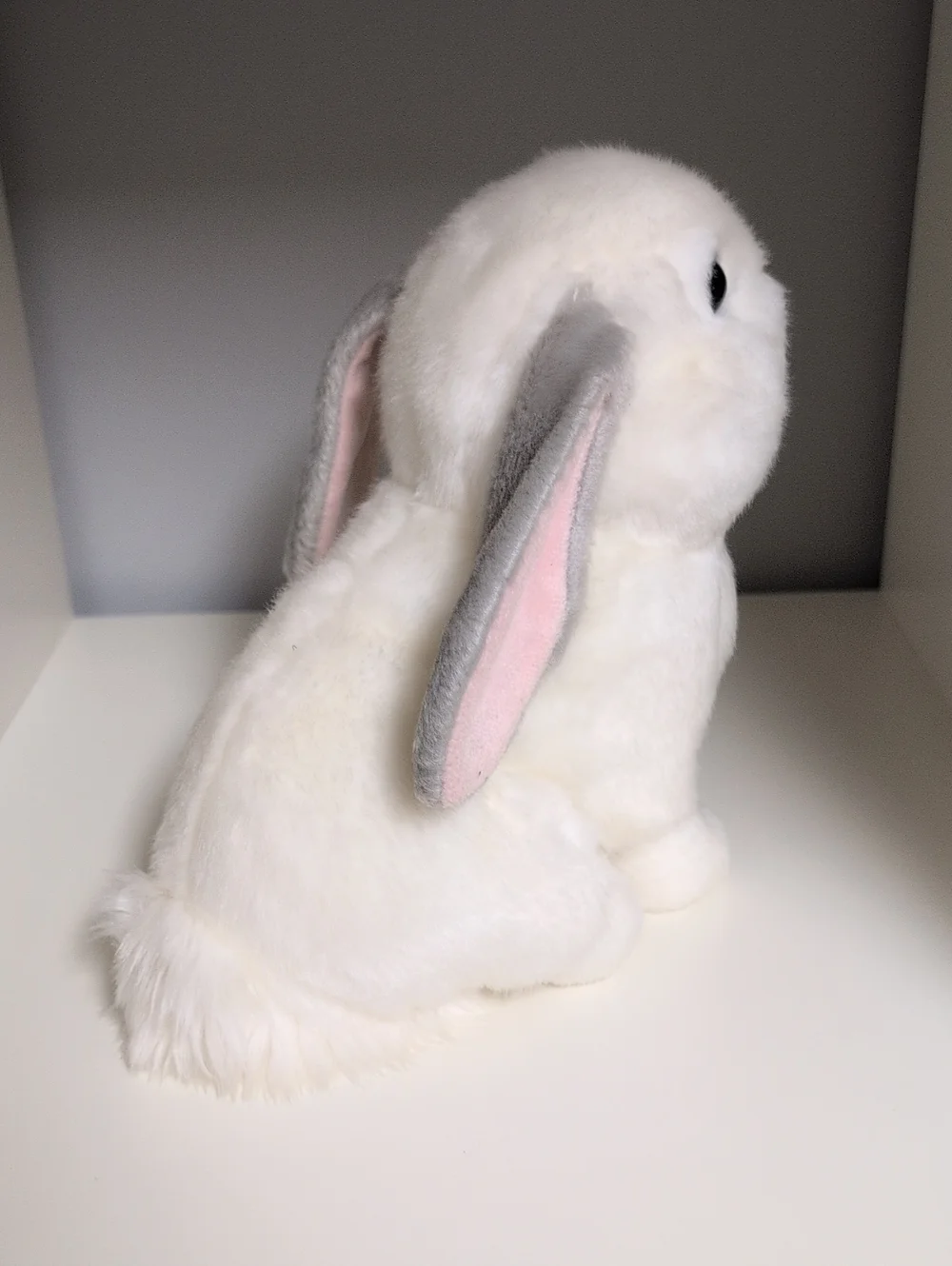 Aurora Miyoni Grey And White Lop Rabbit 8" Plush Collectible Bunny Floppy Ears - Picture 3 of 6